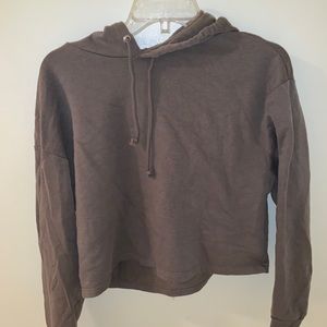 cropped hoodie khaki green